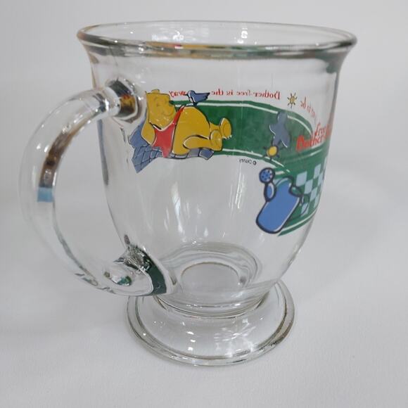 Vtg Disneys Winnie The Pooh Bother Free Is The Way To Be Foot Cup 16oz Anchor - Picture 3 of 5